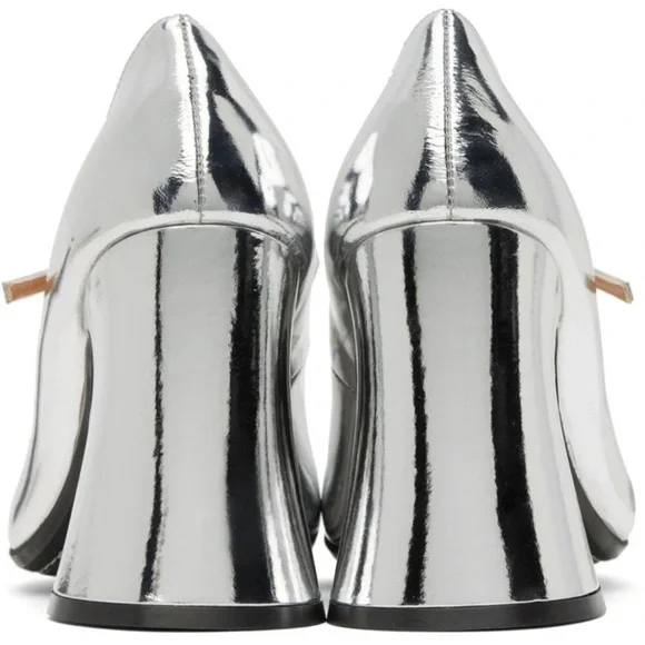 Marni - Silver Metallic Front Strap Mary
